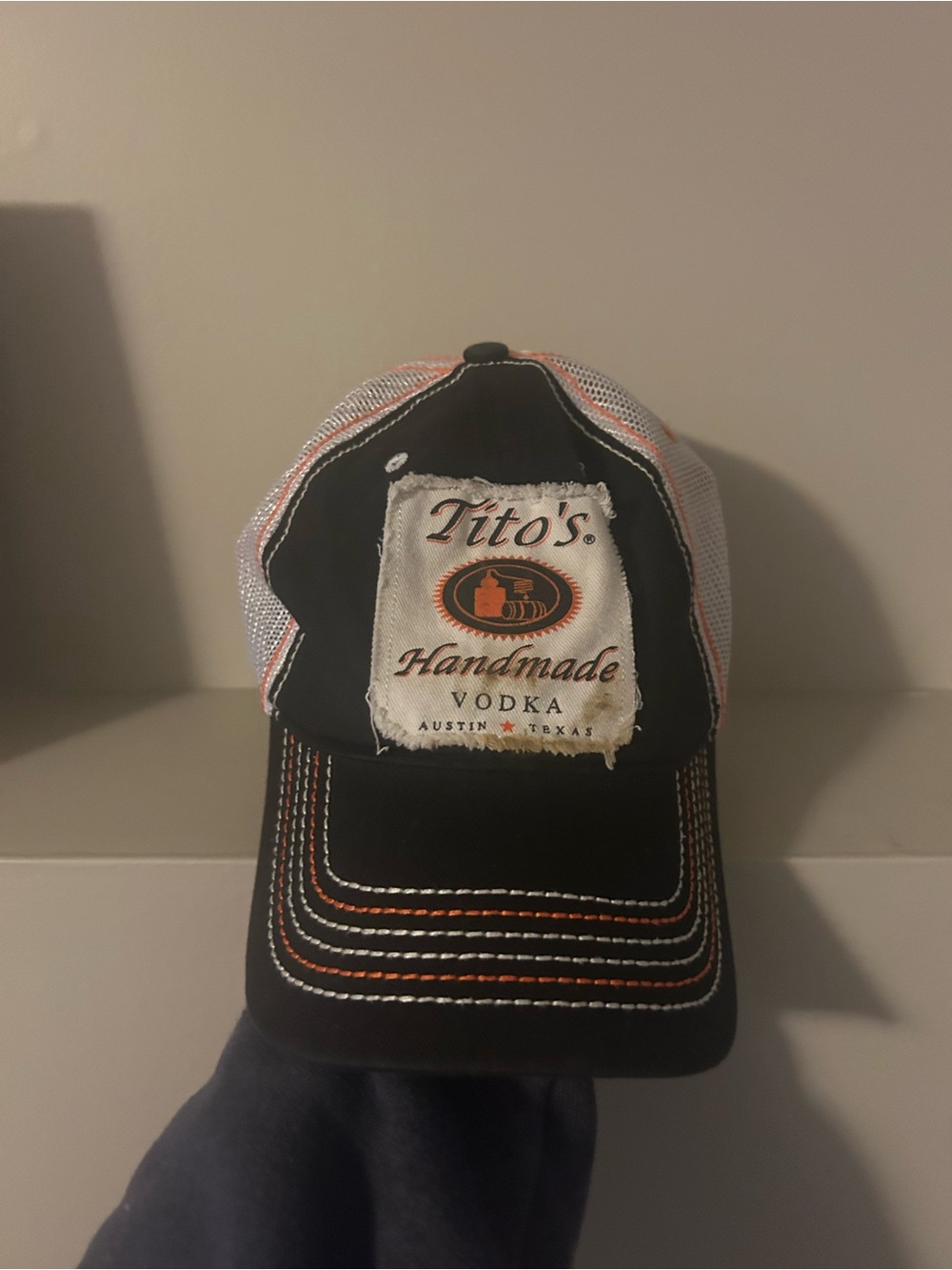 Tito's Handmade Vodka Black & White Mesh Trucker Hat
